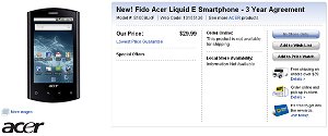 Best Buy Fido Acer Liquid e