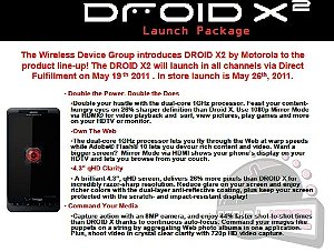 Motorola Droid X2 launch