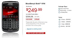 Rogers BlackBerry Bold 9700 now just $249.99