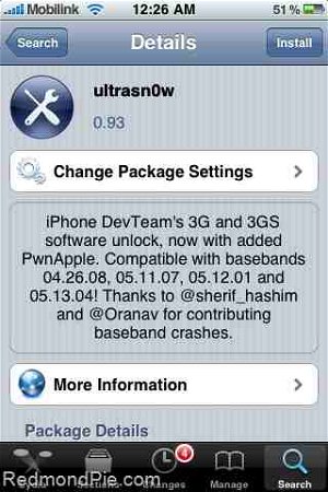 ultrasn0w 0.93 iOS 4 unlock