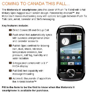 Mike (TELUS) Motorola i1